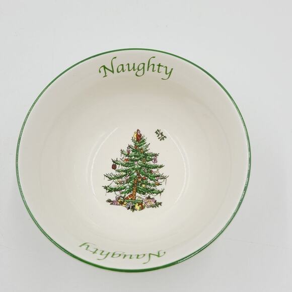 Spode Christmas Tree Collection Dip Bowl, "Naughty ", PRE-OWNED, IOB - Picture 2 of 4